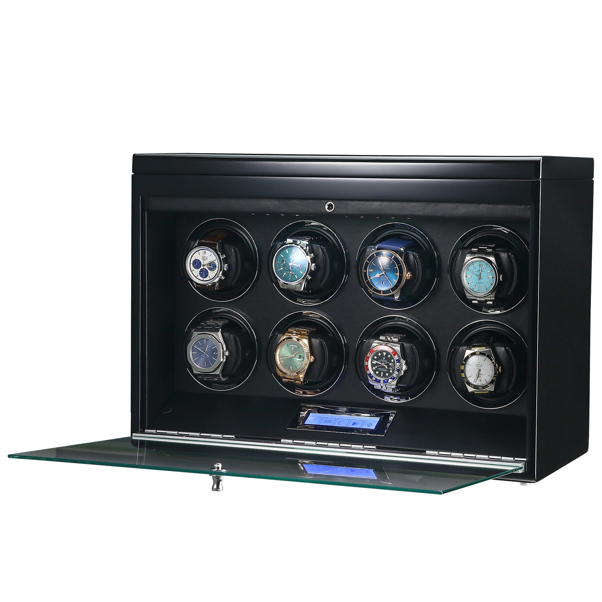 Vancouver Watch Winder for 8 Black Watch Winder Boxes Clinks 