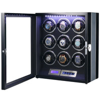 Flinders Watch Winder for 9 Watches with Fingerprint Lock Watch Winder Boxes Clinks