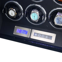 Flinders Watch Winder for 9 Watches with Fingerprint Lock Watch Winder Boxes Clinks