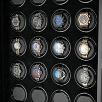 Sydney Watch Winder for 24 Watches in Black Watch Winder Boxes Clinks