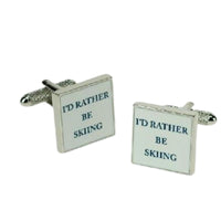 I'd rather be Skiing Cufflinks Novelty Cufflinks Clinks Australia I'd rather be Skiing Cufflinks