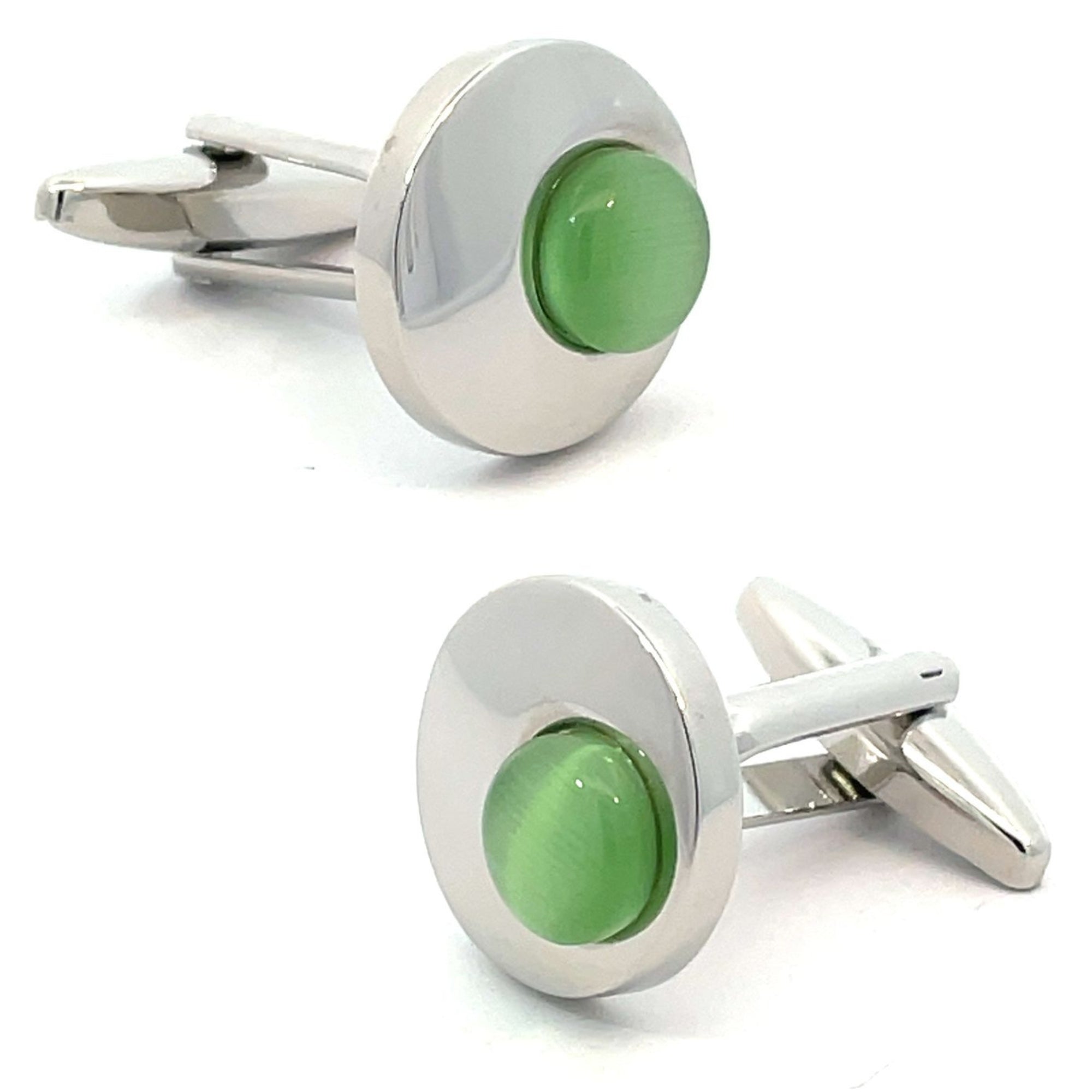 Offcentre Green Cufflinks