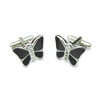 Italian Butterfly Cufflinks in Charcoal Novelty Cufflinks Clinks Australia Italian Butterfly Cufflinks in Charcoal
