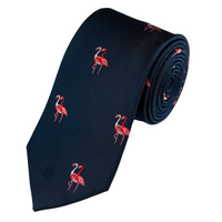 Flamingo Tie Navy-Pink