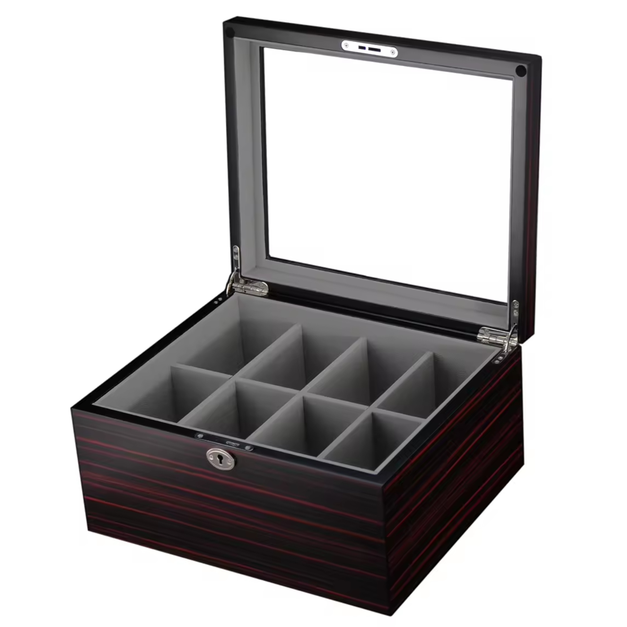 Seconds - 8 Slots Ebony Wooden Belt Box