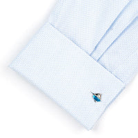 Blue/Silver Sailing Ship Cufflinks