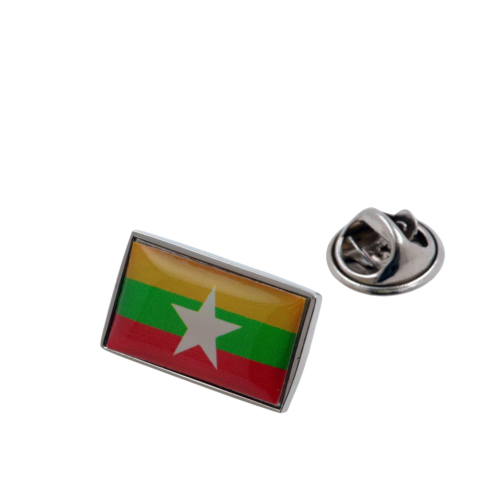 Flag of Myanmar Lapel Pin Lapel Pin Clinks 