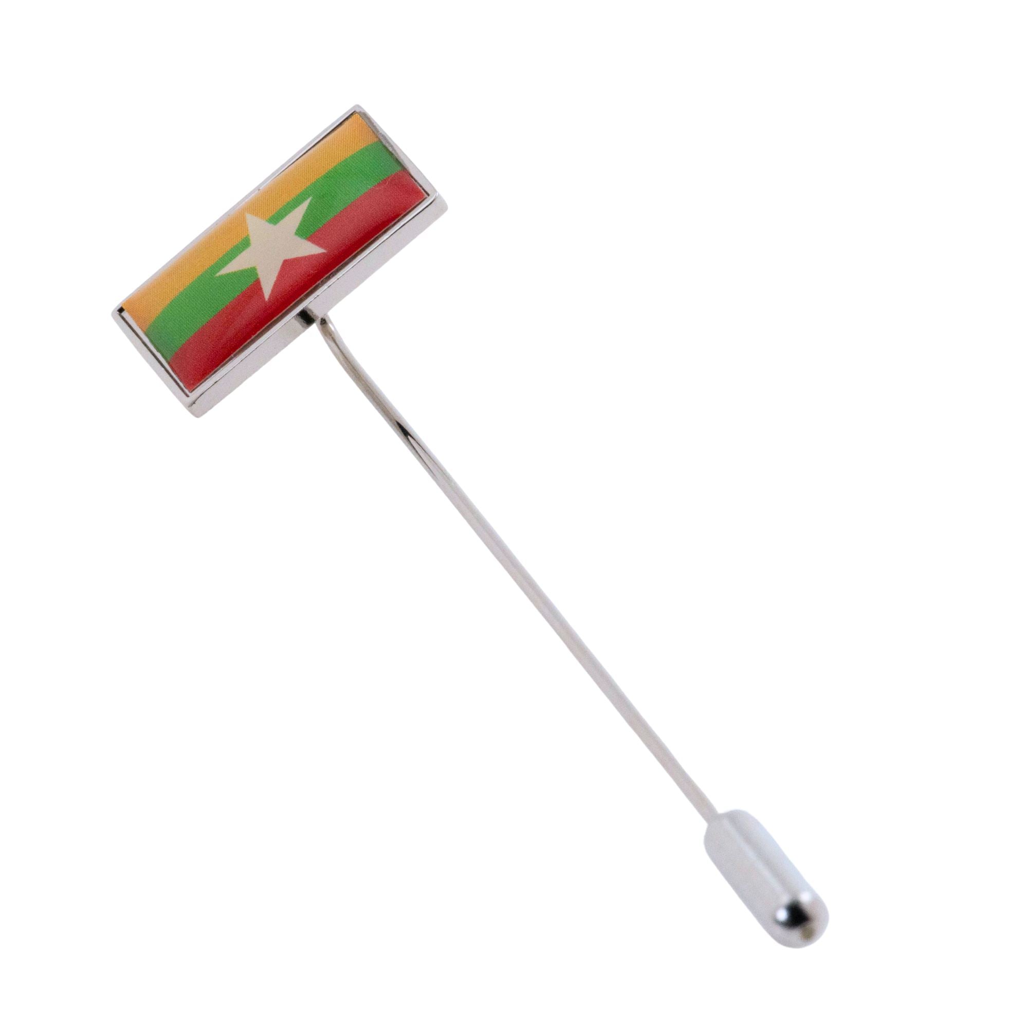 Flag of Myanmar Stick Pin Lapel Pin Clinks 