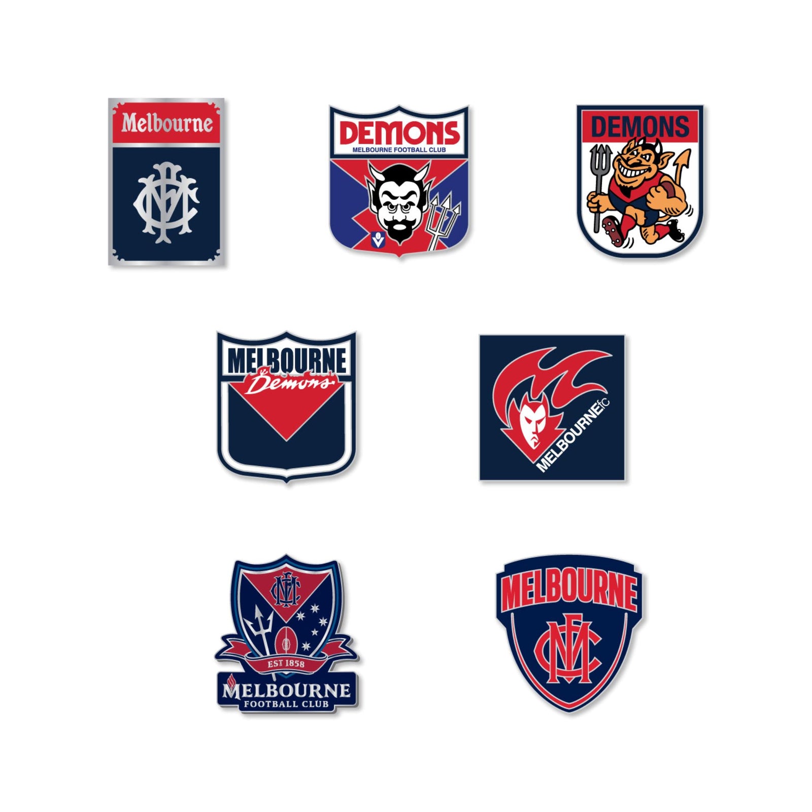 Melbourne Demons Logo AFL Pin Set Lapel Pin Clinks Australia Default 