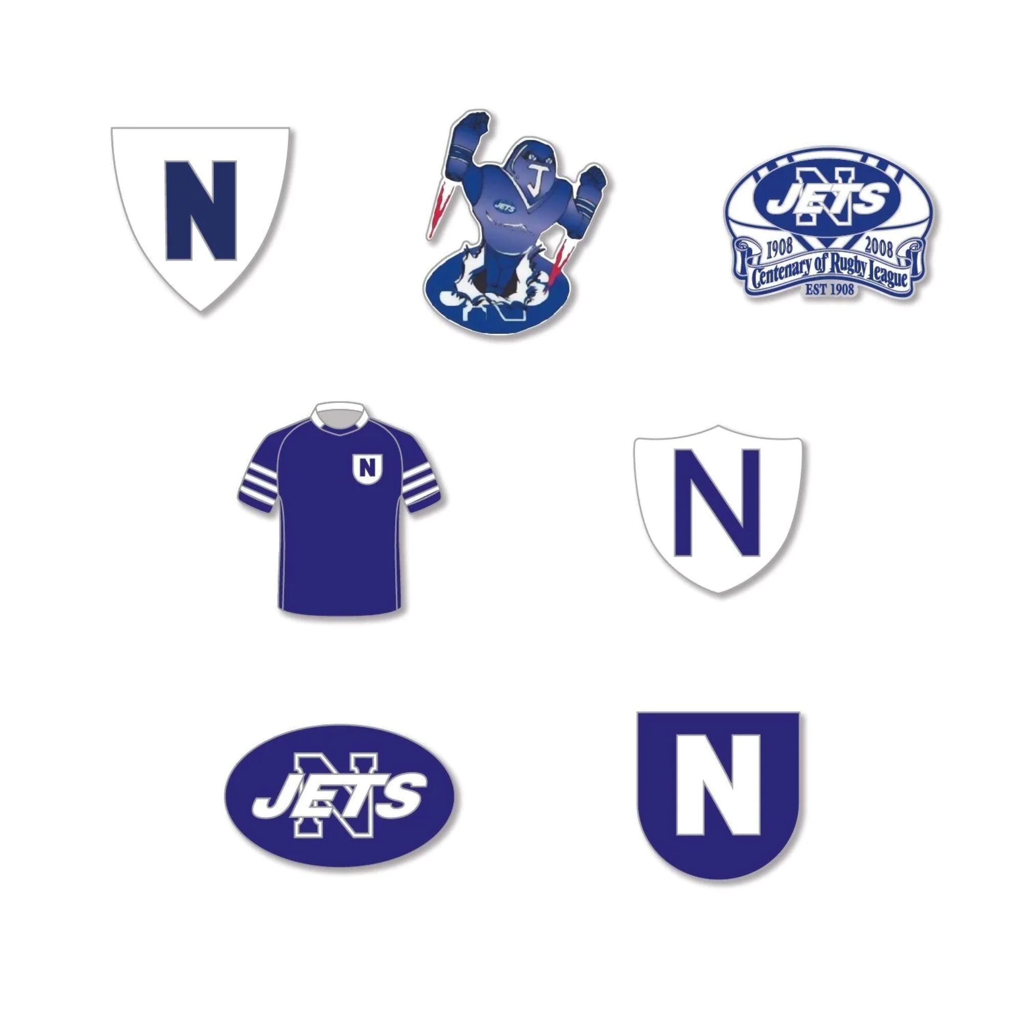 Newtown Jets Logo NRL Pin Set Lapel Pin Clinks Default 