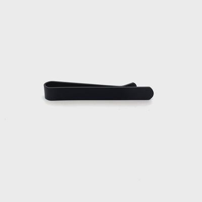 Engravable Brushed Black Tie Bar curved end 50mm