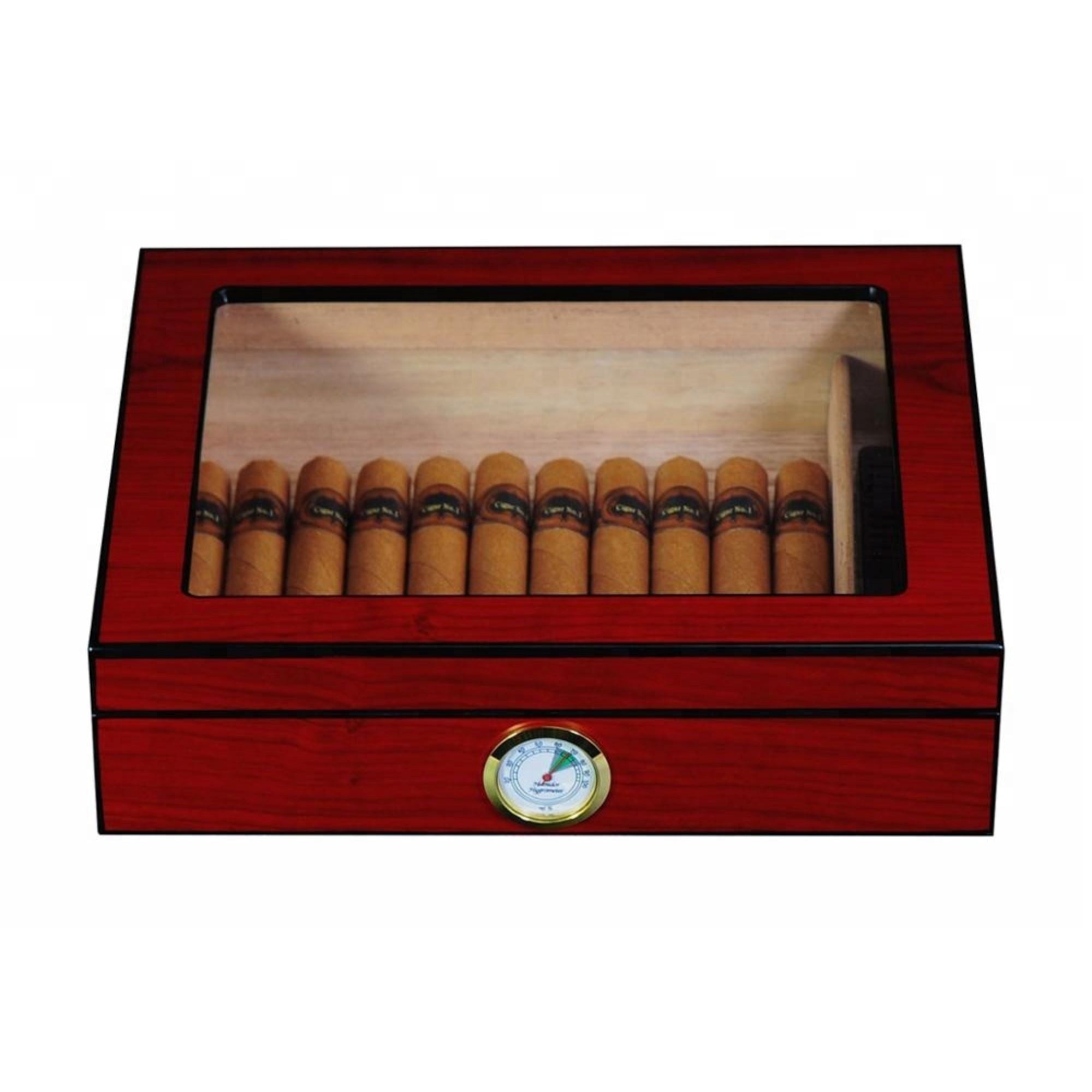 Seconds - 12-20 CT Cherry Cigar Humidor Spanish Cedar Box for Cigars (a) Seconds Clinks 