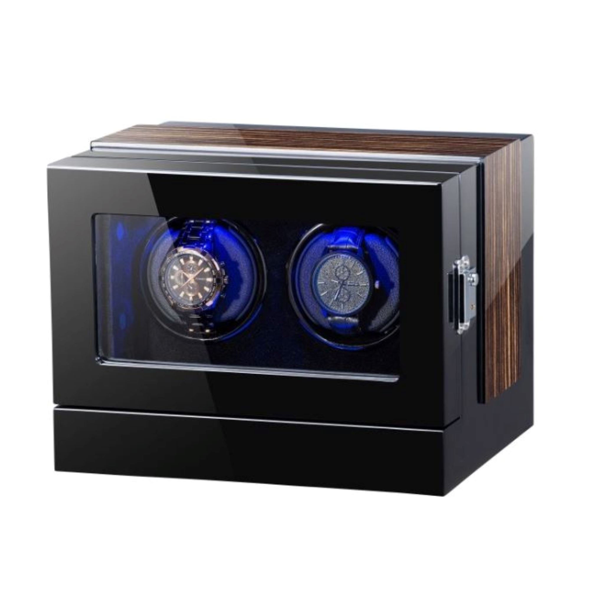 Seconds - Sydney Watch Winder Box for 2 Watches in Black Seconds Clinks 