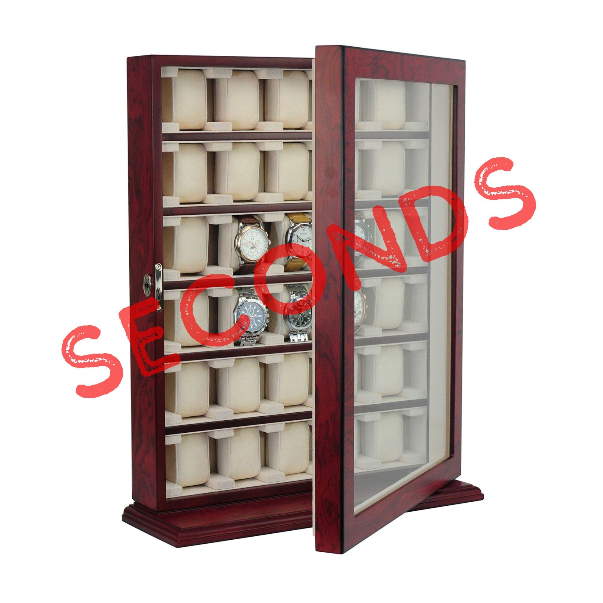 Seconds - Bubinga Wooden Watch Cabinet for 30 watches Seconds Clinks 