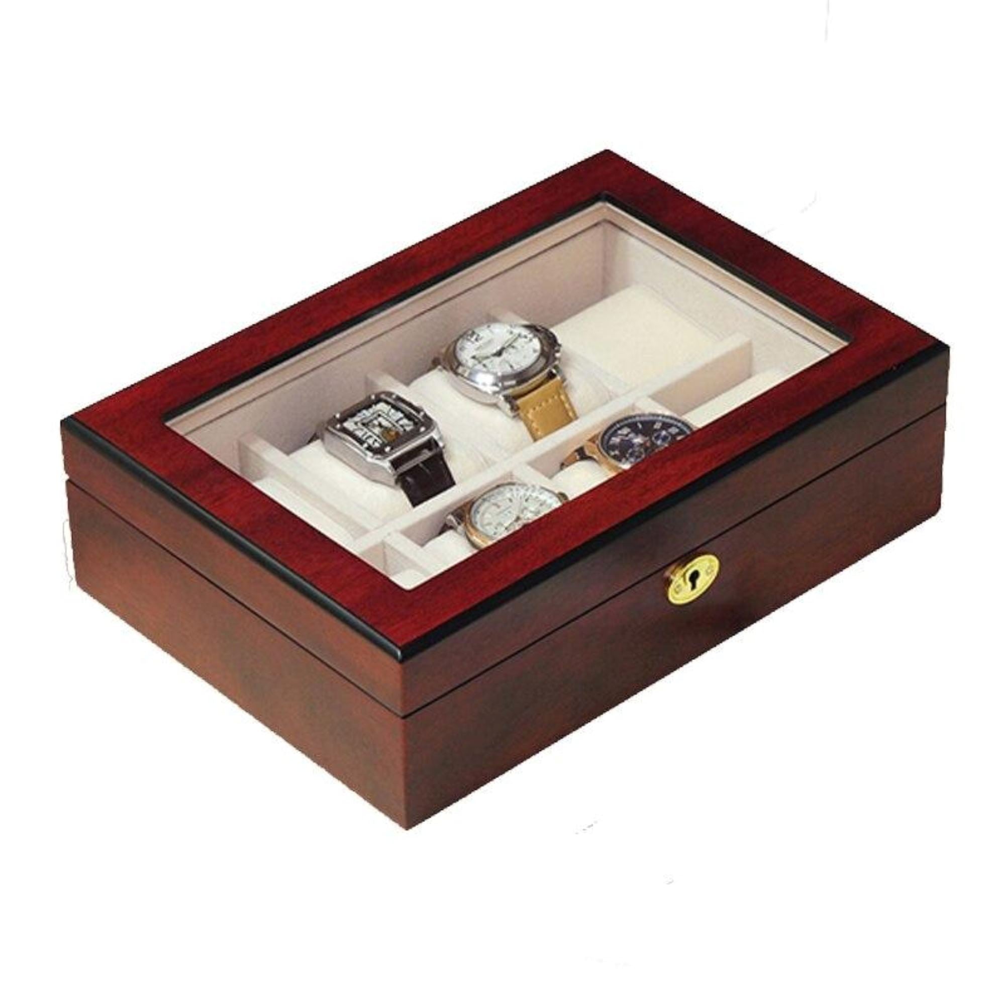 Seconds - Cherry Wooden Watch Box for 8 Watches Seconds Clinks 
