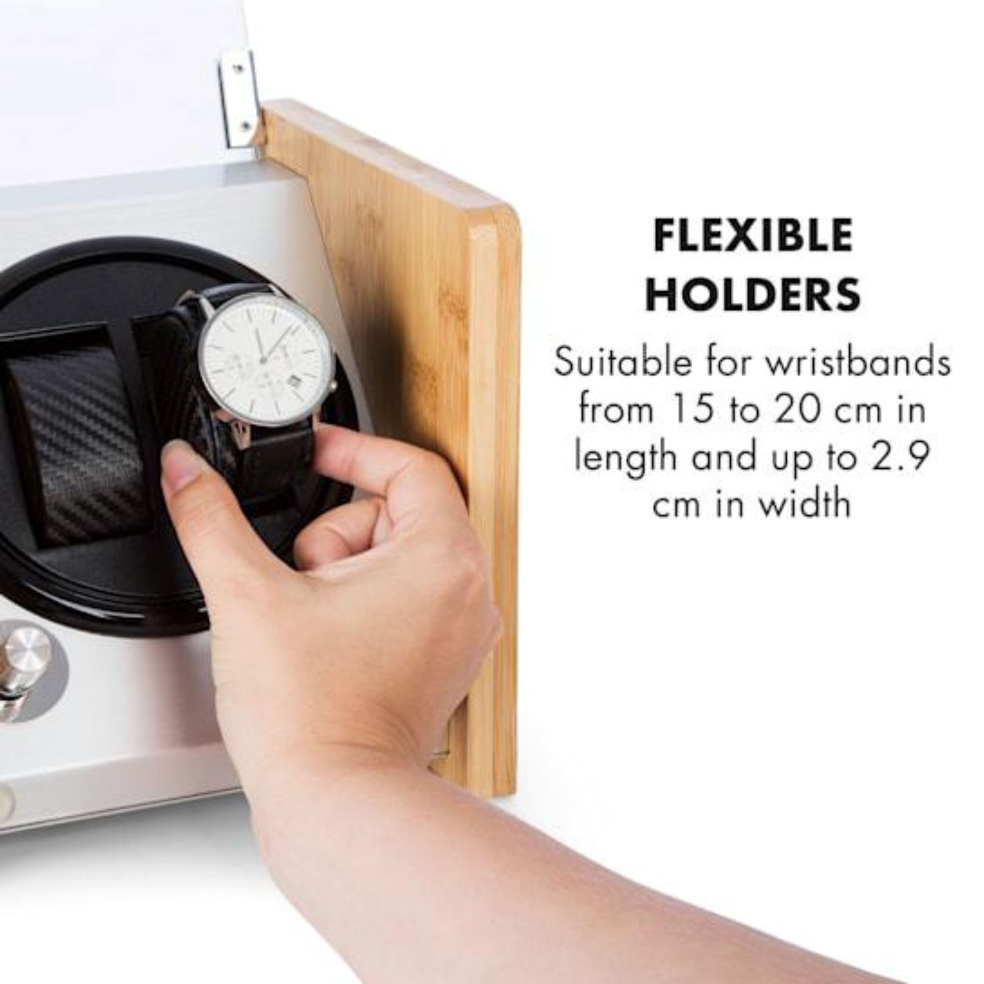 Seconds - BLAQ Watch Winder Box 2 Watches in Aluminum & Bamboo (a) Seconds Clinks 