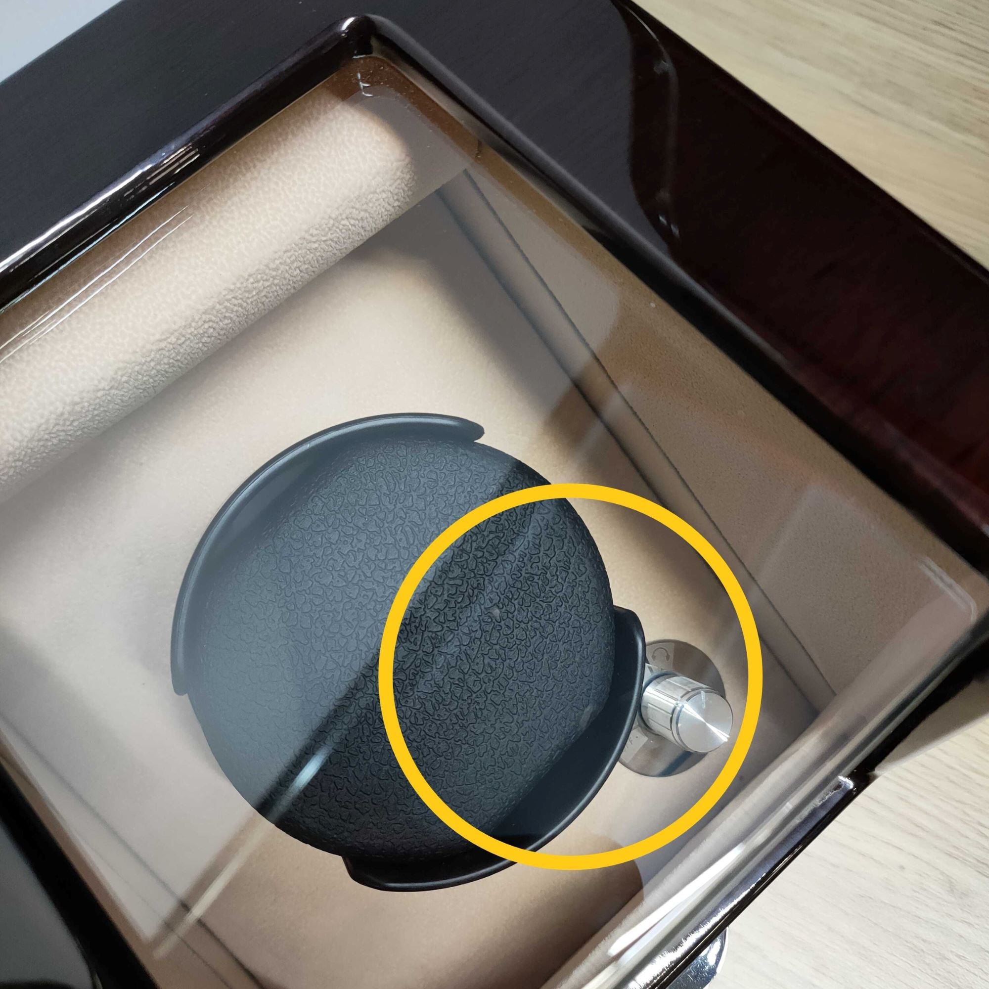 Seconds - Waratah Watch Winder Box for 1 Watch in Mahogany (f) Seconds Clinks 