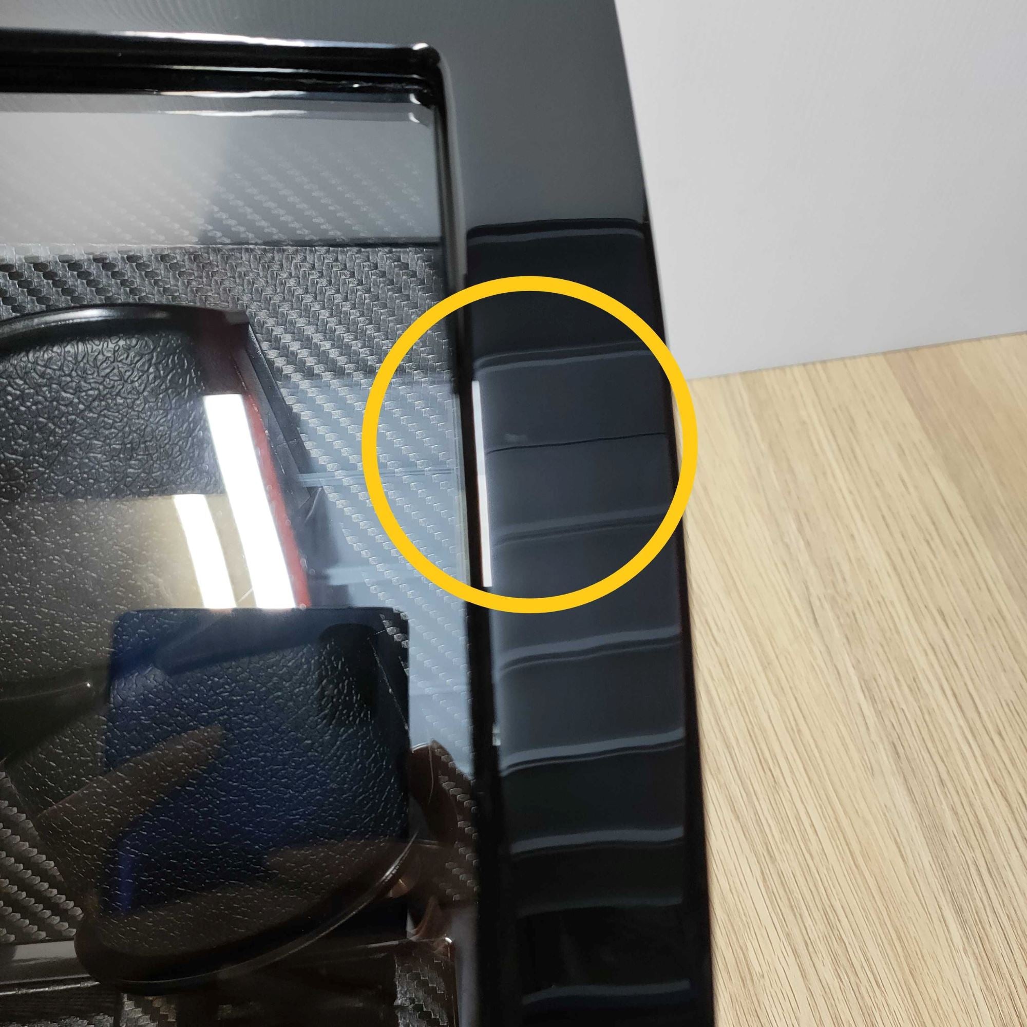 Seconds - Avoca Watch Winder Box 6 + 6 Watches in Black with Carbon Fibre Interior (a) Seconds Clinks 