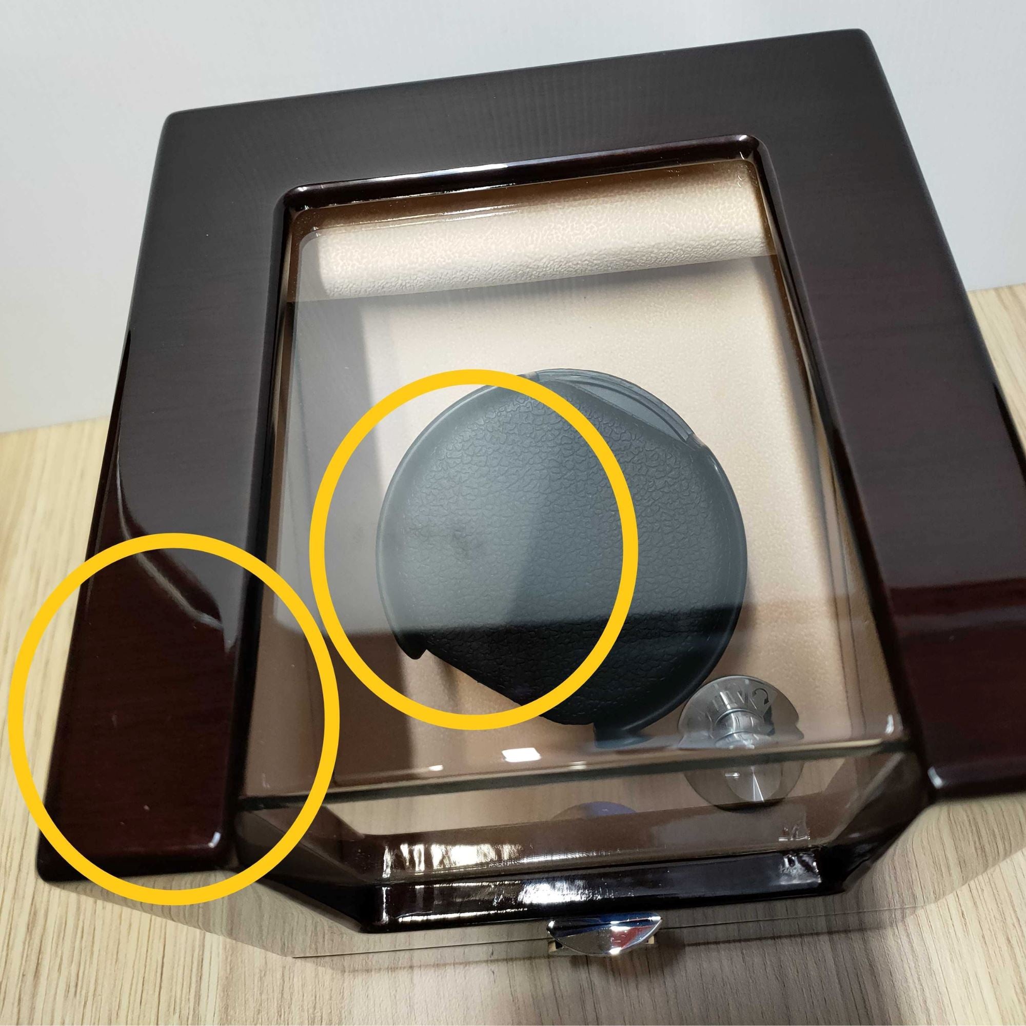 Seconds - Waratah Watch Winder Box for 1 Watch in Mahogany (g) Seconds Clinks 