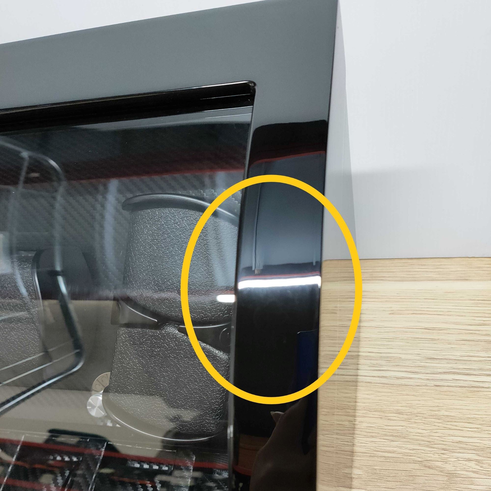 Seconds - Avoca Watch Winder Box 6 + 6 Watches in Black with Carbon Fibre Interior (c) Seconds Clinks 