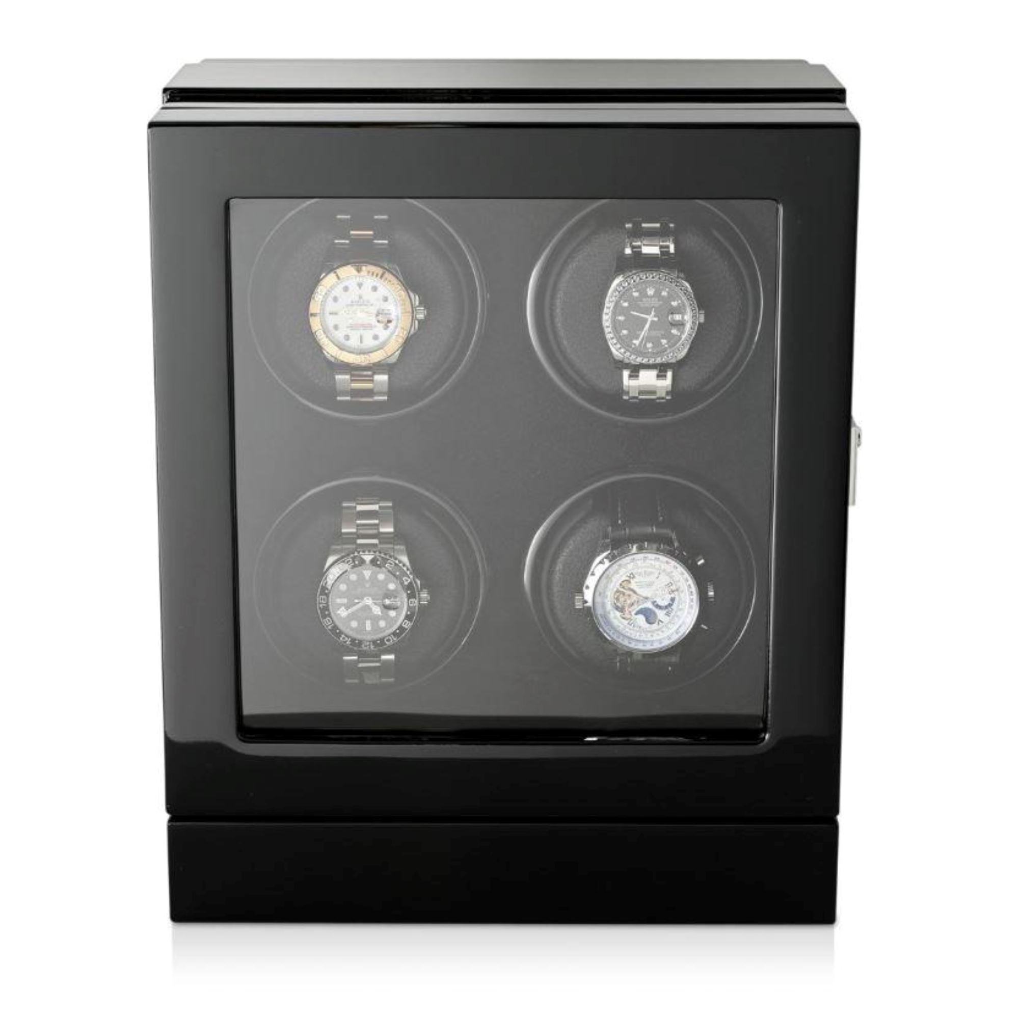Seconds - Sydney Watch Winder Box for 4 Watches in Black Seconds Clinks 