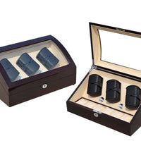 Seconds - Avoca Watch Winder Box 6 + 6 Watches in Mahogany (b) Seconds Clinks