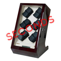 Seconds - Kosciuszko Watch Winder Box for 12 + 2 Watches in Mahogany (b) Seconds Clinks