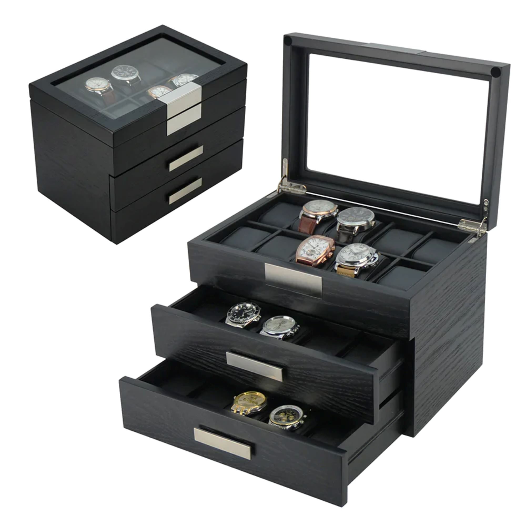 Seconds - Black Wooden Watch Box for 30 watches Seconds Clinks 