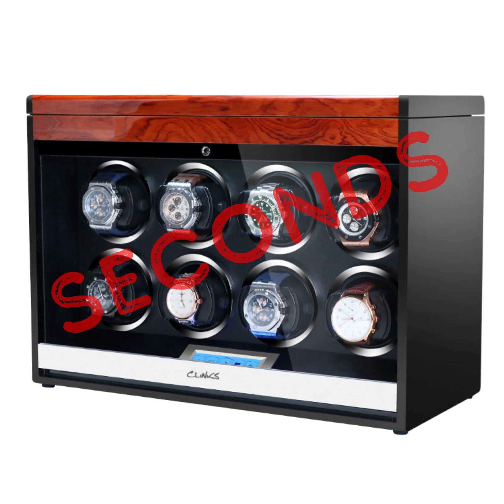 Seconds - Vancouver Watch Winder for 8 Wood Grain Seconds Clinks 