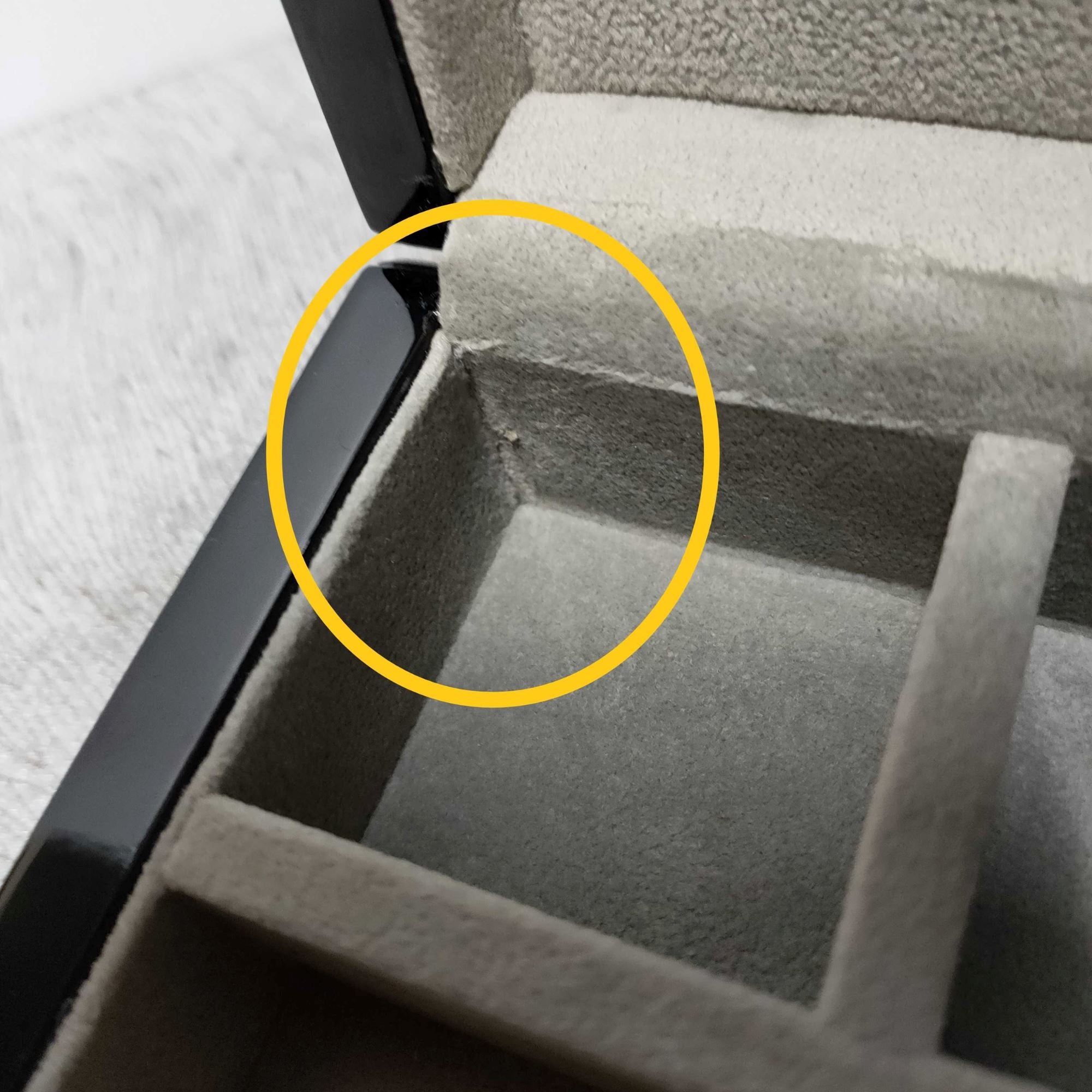 Seconds - 8 Pair Wooden Carbon Fibre Look Storage Box (a) Seconds Clinks 