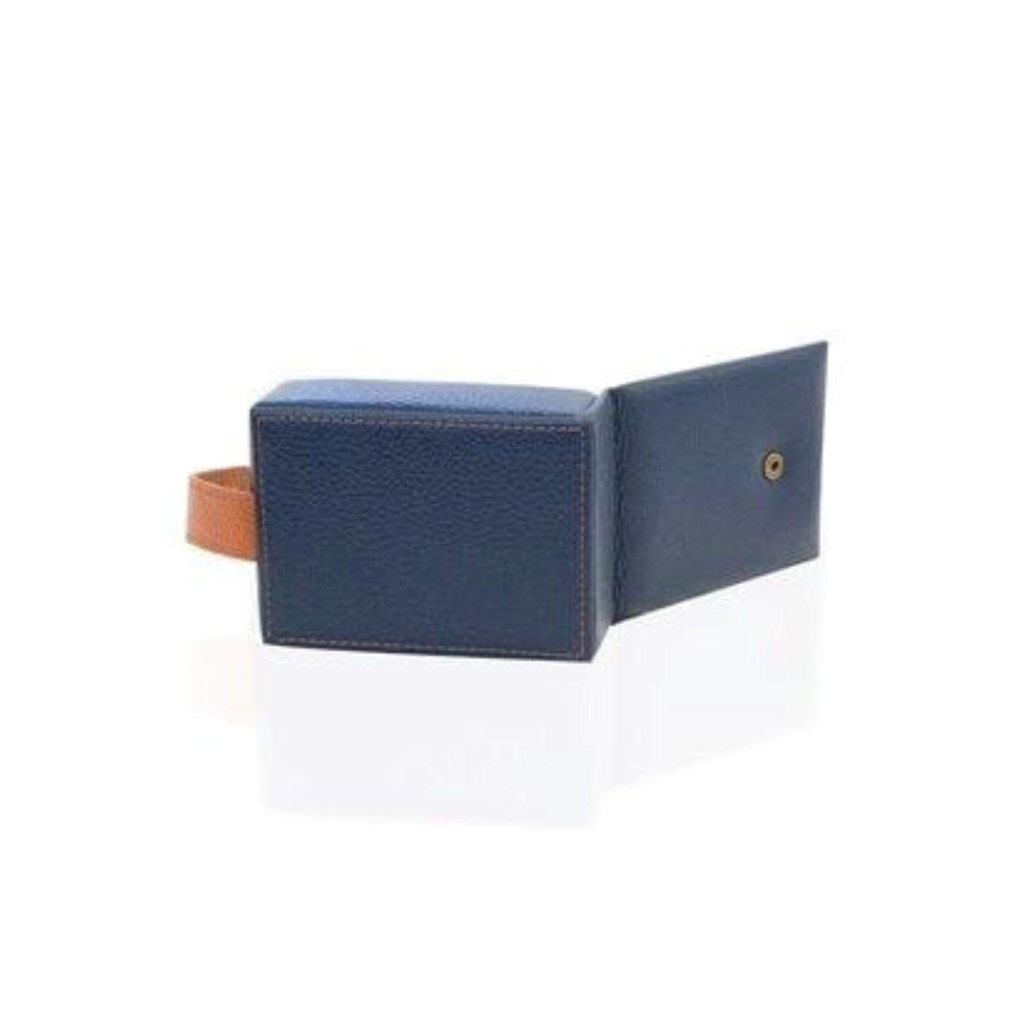 Seconds - Real Leather Cufflink Wallet - Blue Seconds Clinks 