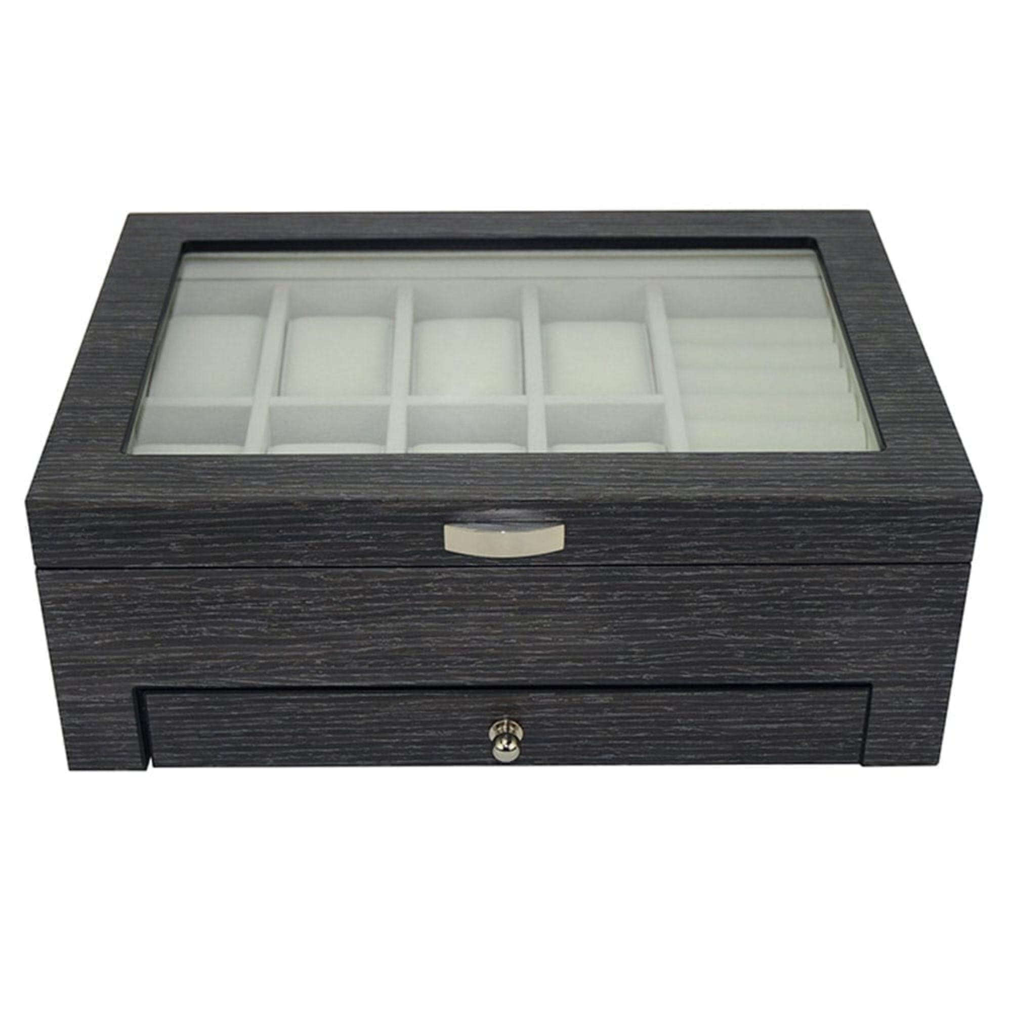 Seconds - Ginko Wooden Cufflink Watch Box with a Drawer
