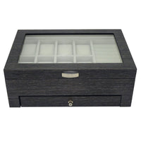 Seconds - Ginko Wooden Cufflink Watch Box with a Drawer (B) Seconds Clinks