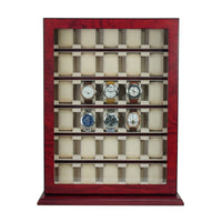 Seconds - Bubinga Wooden Watch Cabinet for 30 watches (a) Seconds Clinks