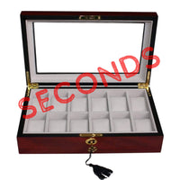 Seconds - Cherry Wooden Watch Box for 12 Watches Seconds Clinks