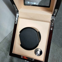 Seconds - Waratah Watch Winder Box for 1 Watch in Mahogany (l) Seconds Clinks