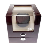 Seconds - Waratah Watch Winder Box for 1 Watch in Mahogany (l) Seconds Clinks
