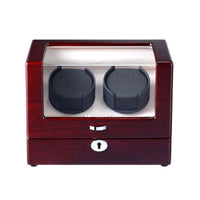 Seconds - Waratah Mahogany Watch Winder Box for 2 Watches (f) Seconds Clinks