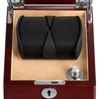 Seconds - Lindeman Mahogany Watch Winder Box for 2 Watches (Single Rotor) (a) Seconds Clinks
