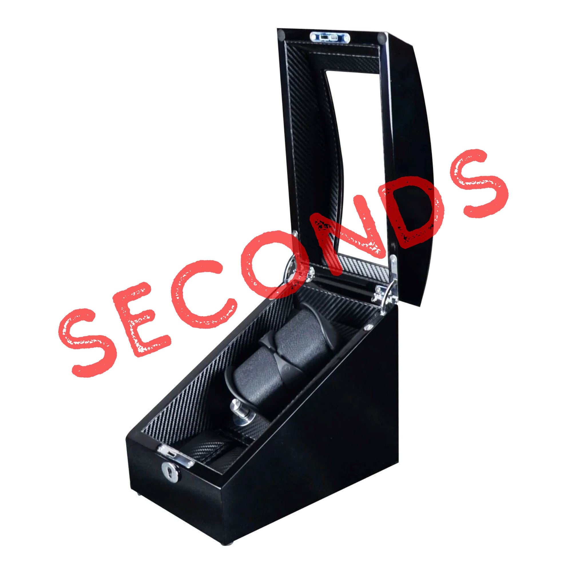 Seconds - Avoca Watch Winder Box for 2 + 2 Watches in Black (a) Seconds Clinks 