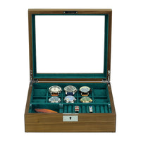 Seconds - 10 Slots Walnut Wooden Watch Box with Removable Trays Seconds Clinks Australia