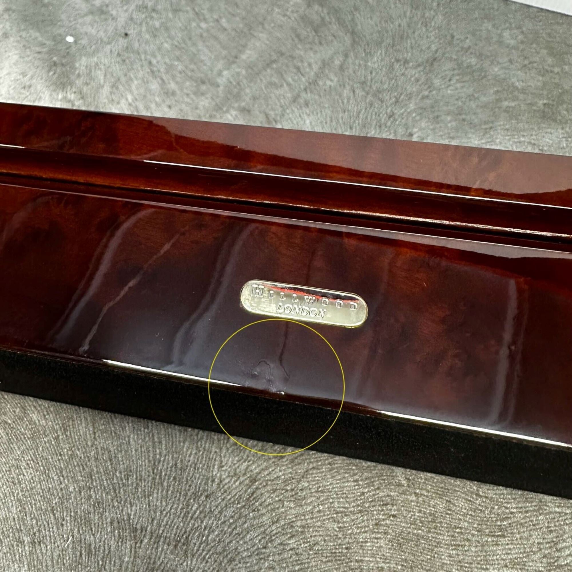 Seconds - Camphor Burl Wood 24 Cufflink Box Seconds Clinks 