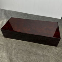 Seconds - Camphor Burl Wood 24 Cufflink Box Seconds Clinks