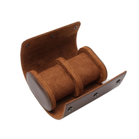 Seconds - Watch Roll Case for 2 in Brown Vegan Leather