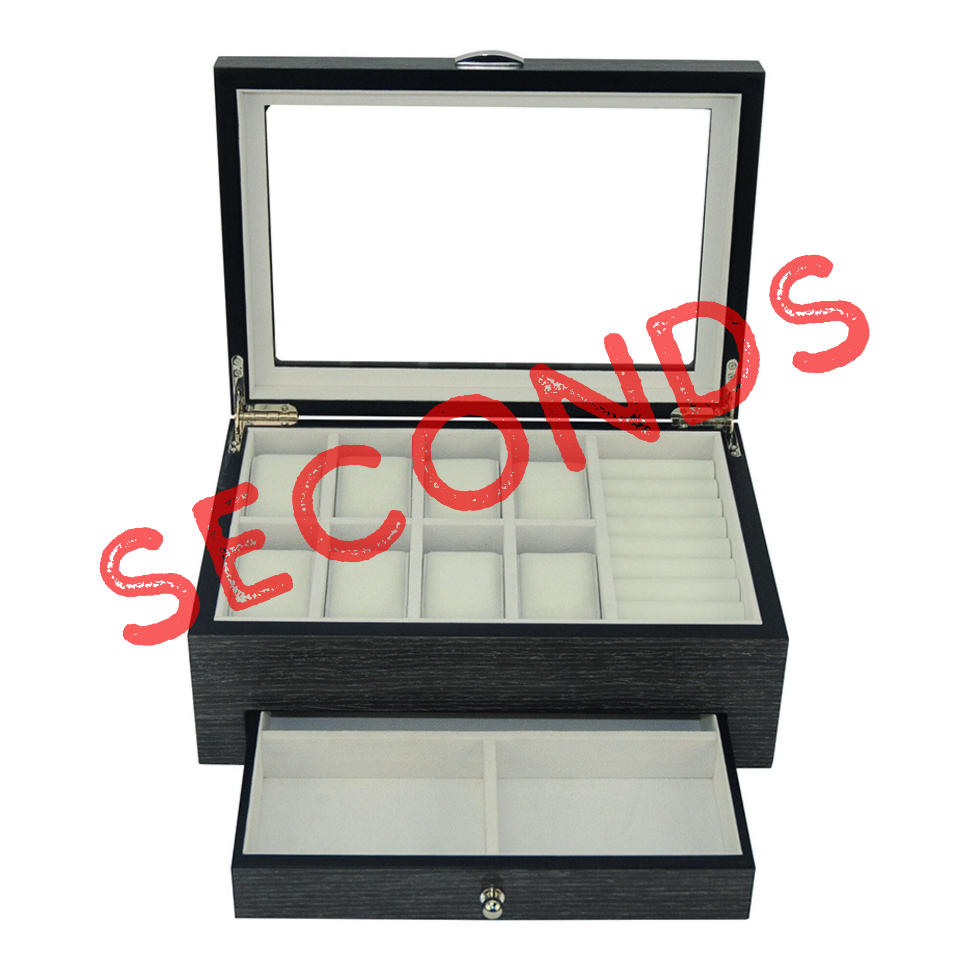 Seconds - Ginko Wooden Cufflink Watch Box with a Drawer