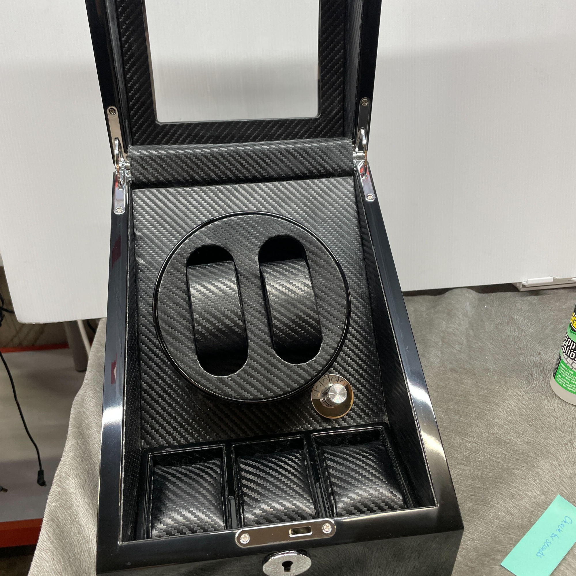 Seconds - Avoca Watch Winder Box for 2+3 Watches in Black (Old Model) (a)