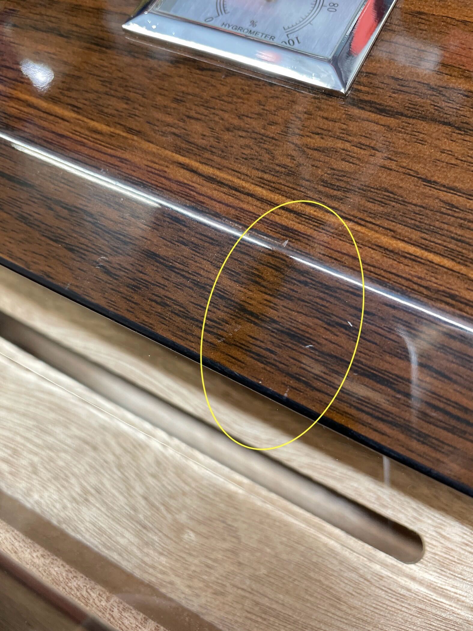 Seconds - 50 CT Walnut Cigar Humidor Wooden Cabinet for Cigars