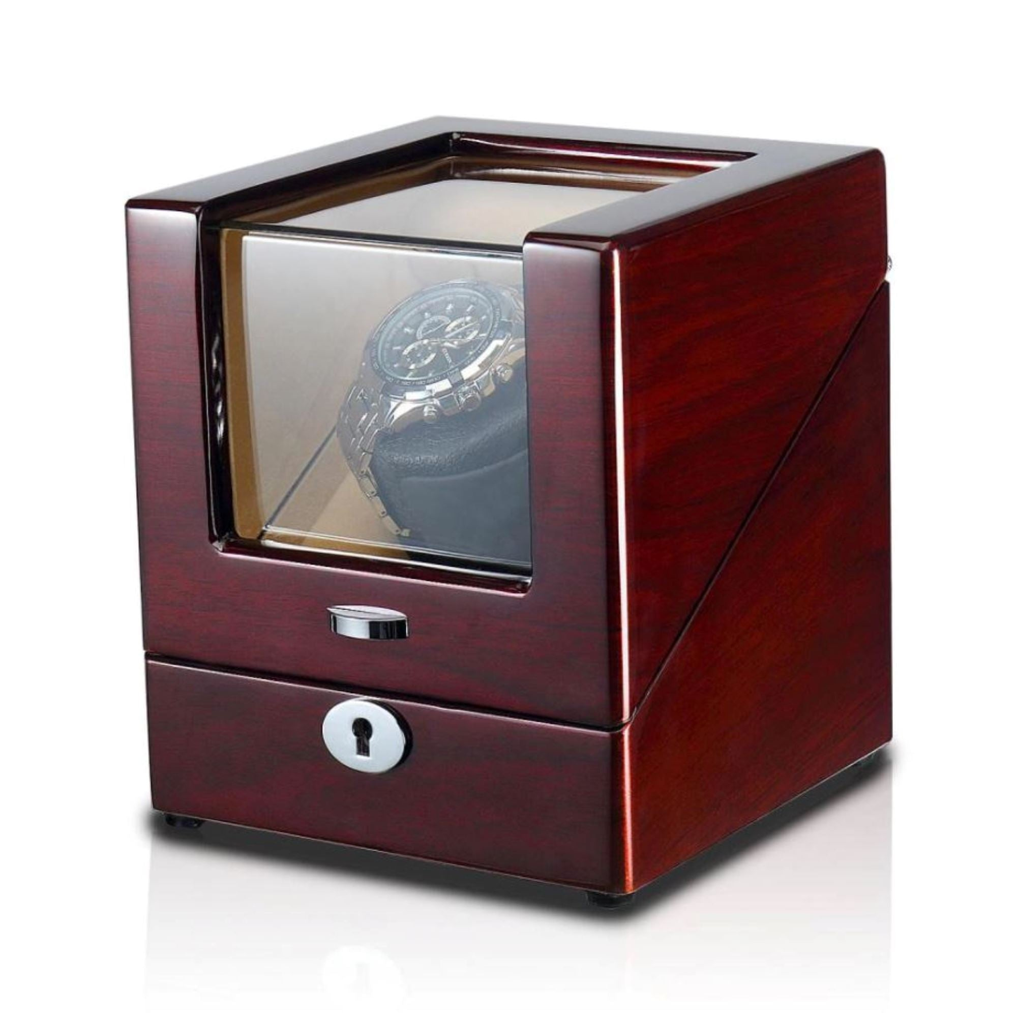 Seconds - Waratah Watch Winder Box for 1 Watch in Mahogany (N)