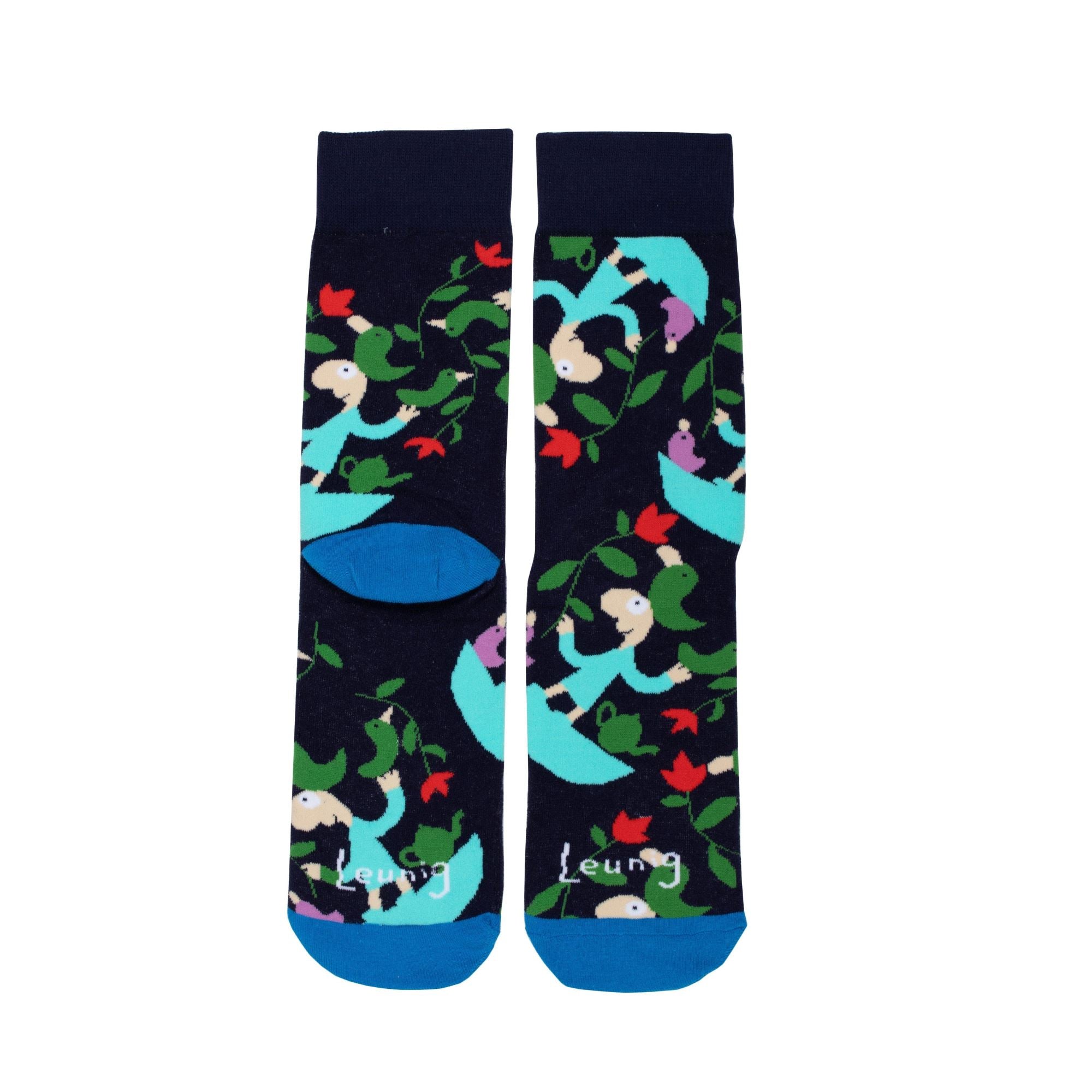 Leunig Curly Boat Socks Navy Socks Leunig for James Harper 