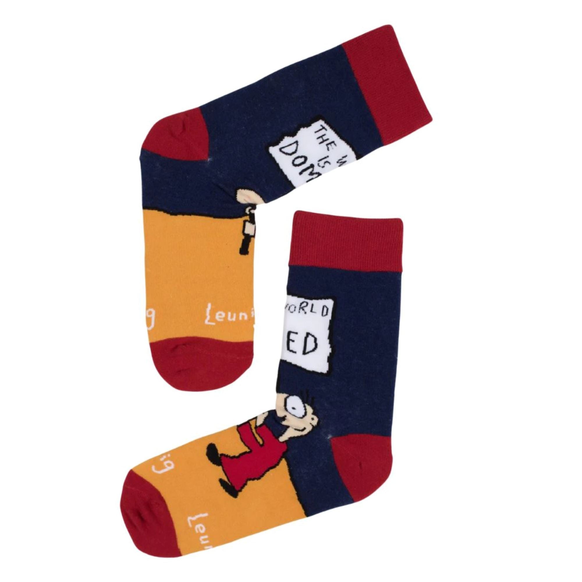 Leunig Domed Socks Orange Socks Leunig for James Harper 